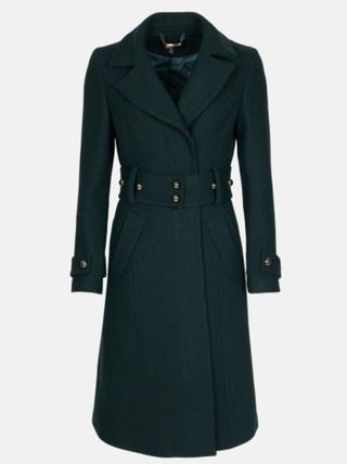 Pippa Middleton’s long, emerald green winter coat - Karen Millen