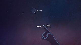 On Monday (July 12), the waxing crescent moon will pass about 3 degrees — approximately one finger's width — to the north of Venus.