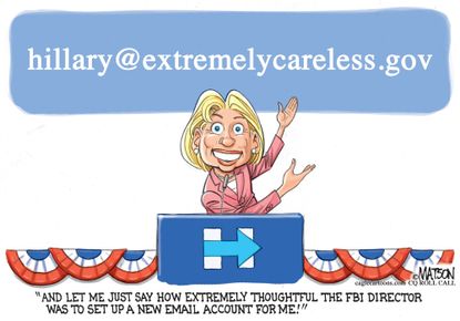 Political cartoon U.S. Hillary email address