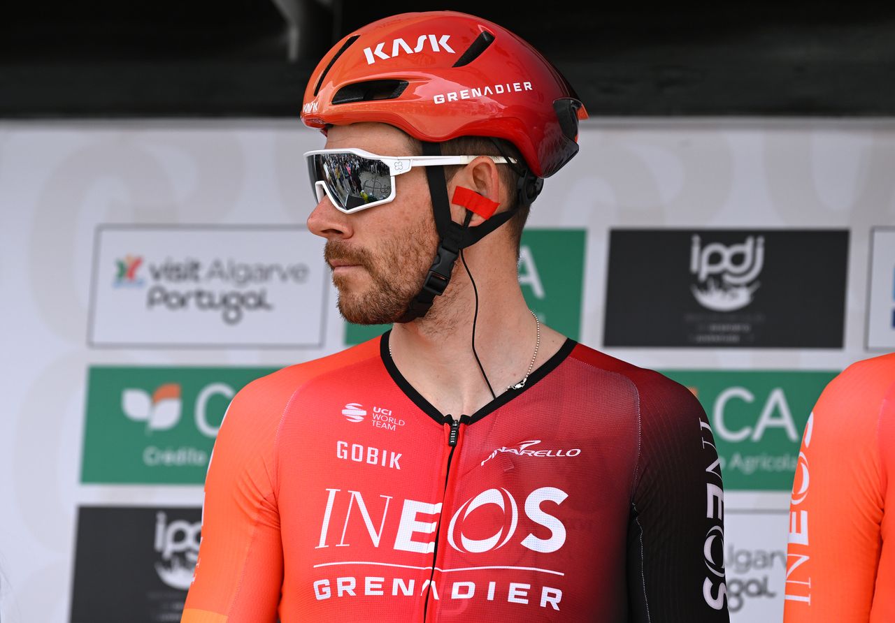 Luke Rowe in Ineos Grenadiers cycling kit