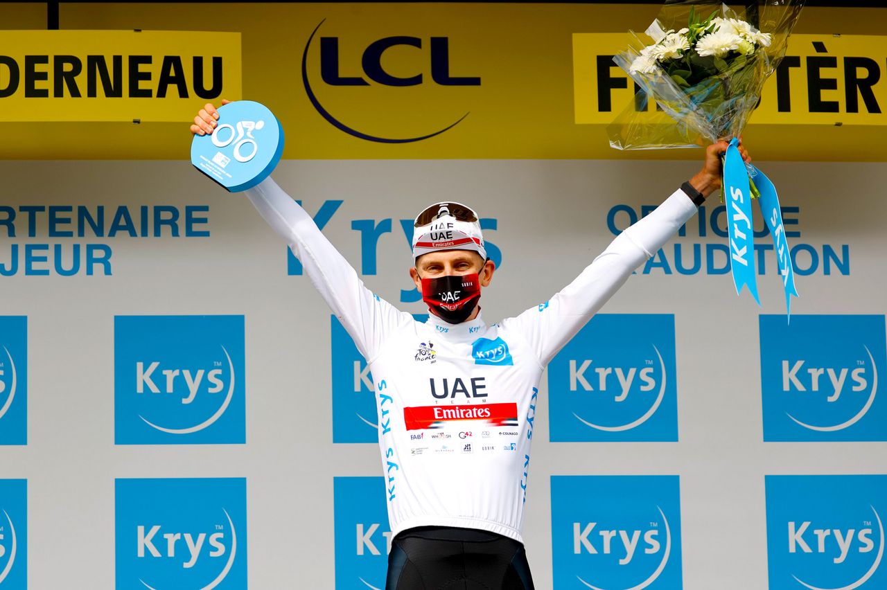 Tour de France 2021 108th Edition 1st stage Brest Landerneau 1978 km 26062021 Tadej Pogacar SLO UAE Team Emirates photo POOL Thomas SansonAFPBettiniPhoto2021