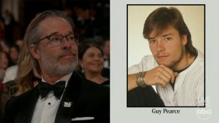 Guy Pearce headshot during the Oscars monologue