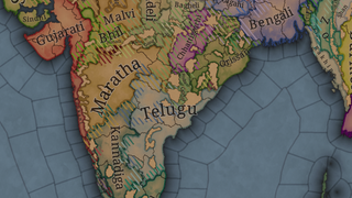 A portion of India shown in Europa Universalis 5's map.