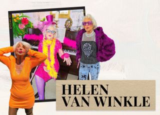 Collage of Helen Van Winkle. Text reads 'Helen Van Winkle'