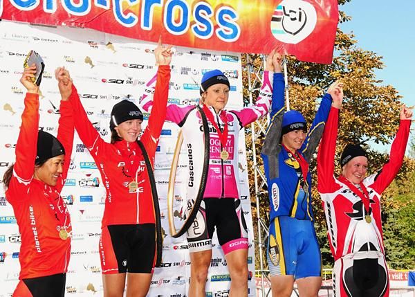 The elite women's podium is topped by Natasha Elliot.