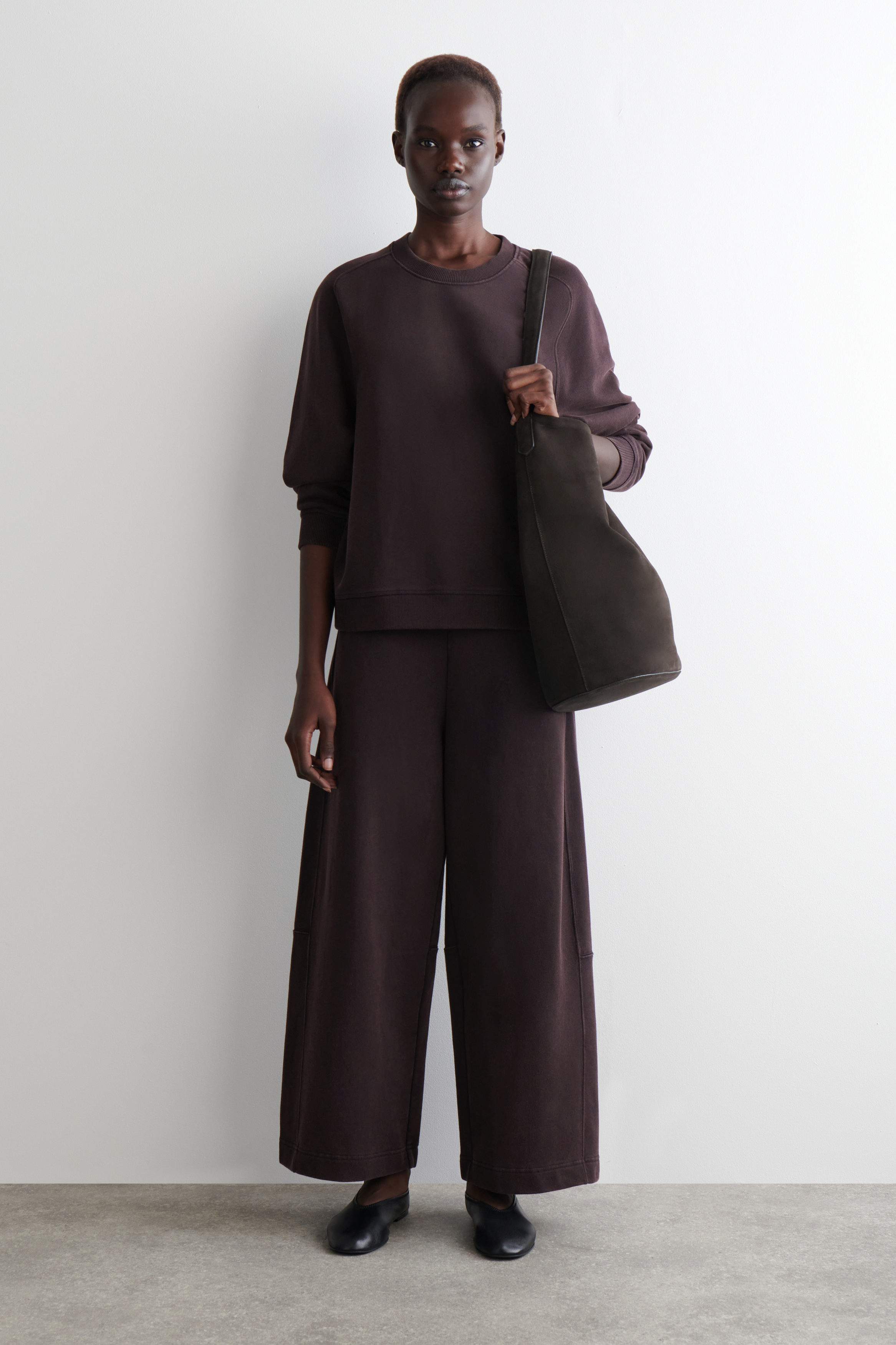 Cotton Wide-Leg Joggers