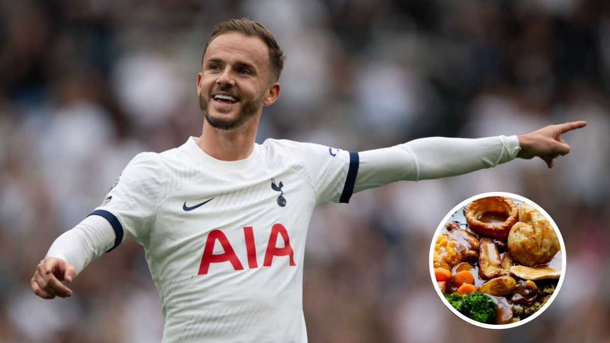 James Maddison of Tottenham Hotspur during the Premier League match between Tottenham Hotspur and Sheffield United at Tottenham Hotspur Stadium on September 16, 2023 in London, England. (Photo by Visionhaus/Getty Images)