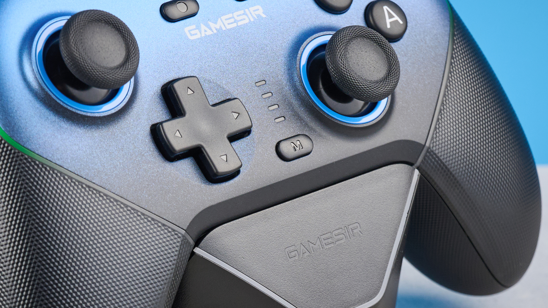 A gradient blue GameSir Super Nova wireless gaming controller