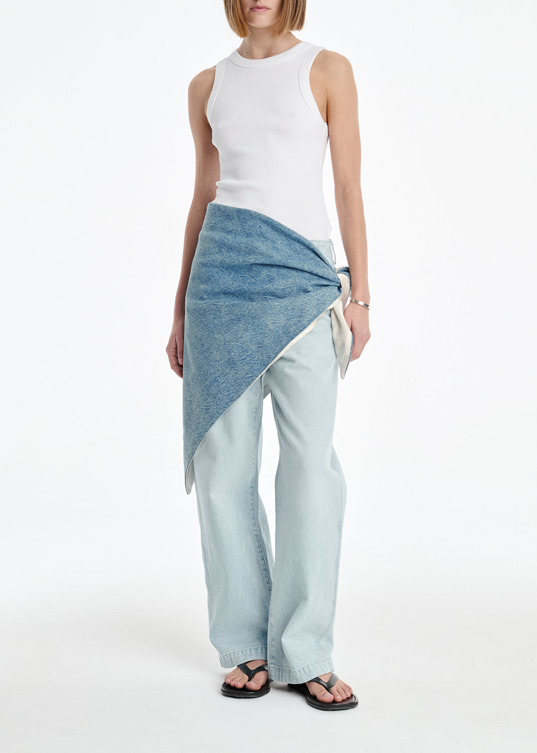 Agolde X Maria Mcmanus Bandana (weightless) in Crinkle Indigo - Osfa / Crinkle Indigo