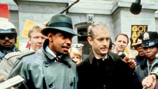(L-R) Denzel Washington and Tom Hanks in "Philadelphia" (1993).