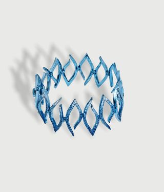 Blue titanium bracelet, unusual jewellery by Louiza