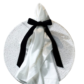 Black Ribbon Napkin Bows – Set of 6 | Table Linen & Accessories | the White Company