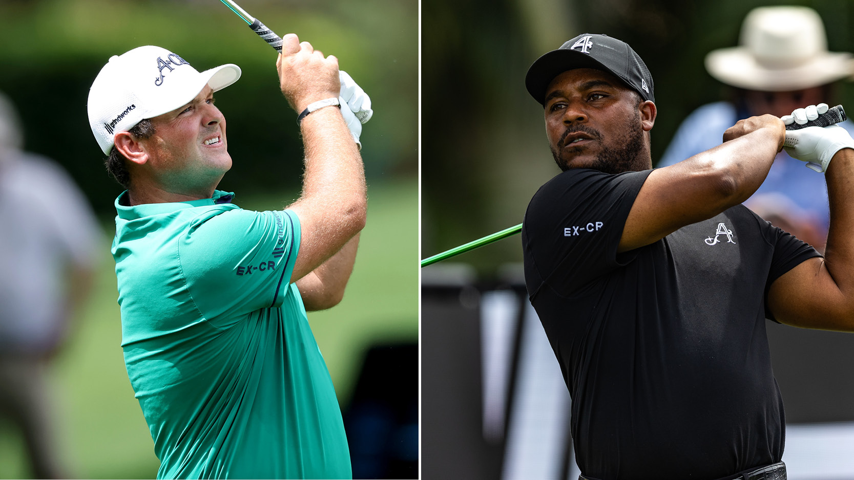 Patrick Reed and Harold Varner III hit tee shots