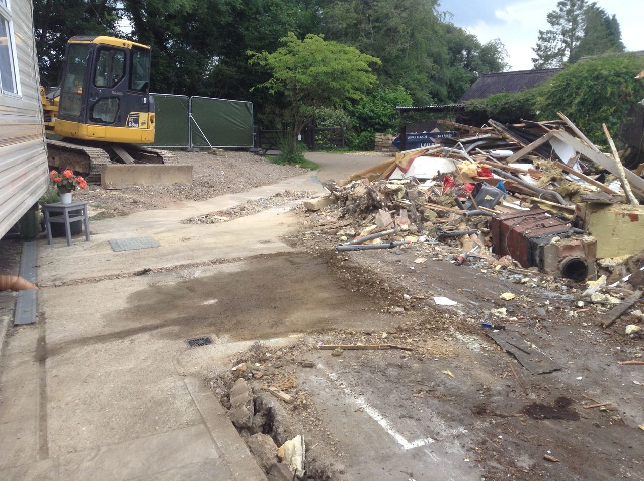 Once the site was cleared work could begin