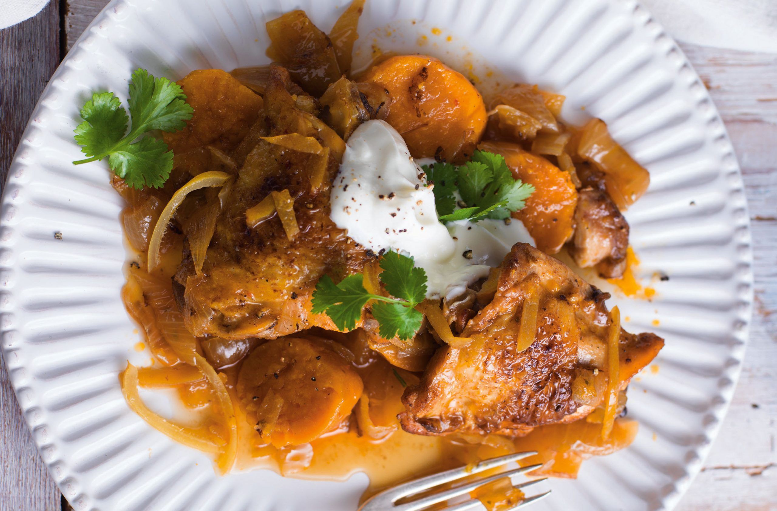Slow-cooked North African chicken recipe