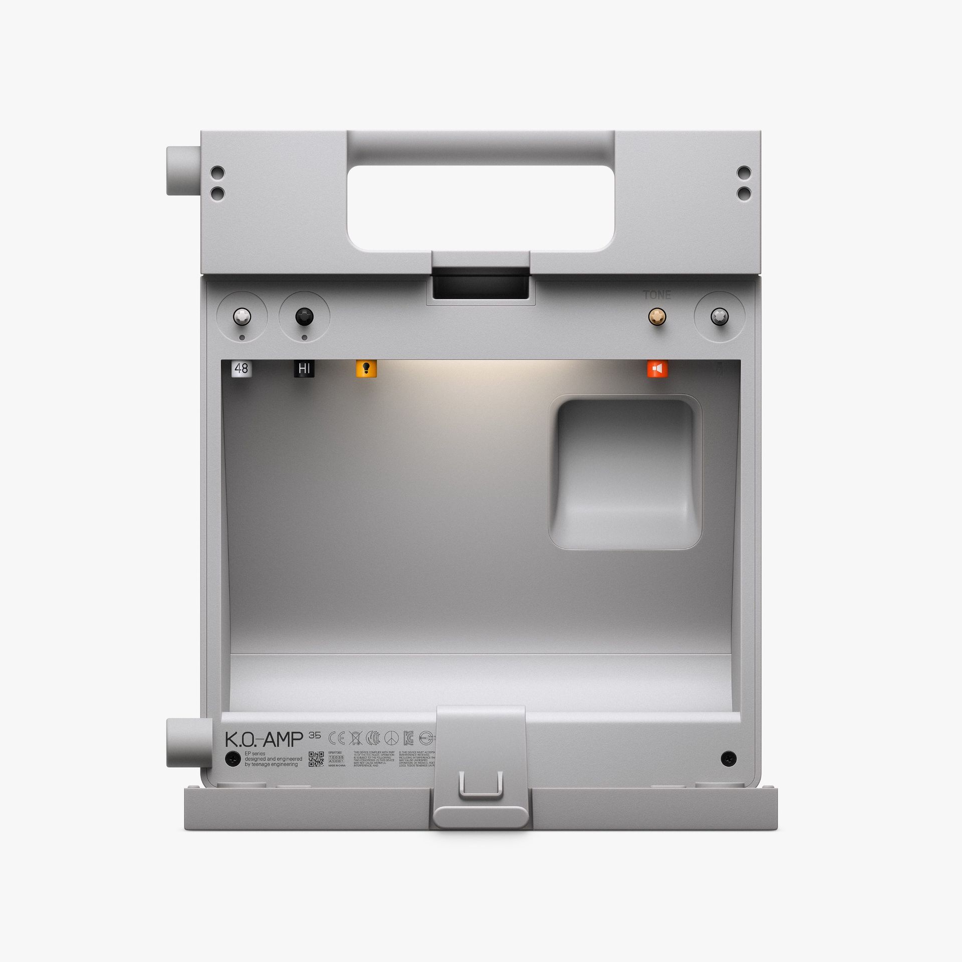 Teenage Engineering EP-35 amplifier, rear view