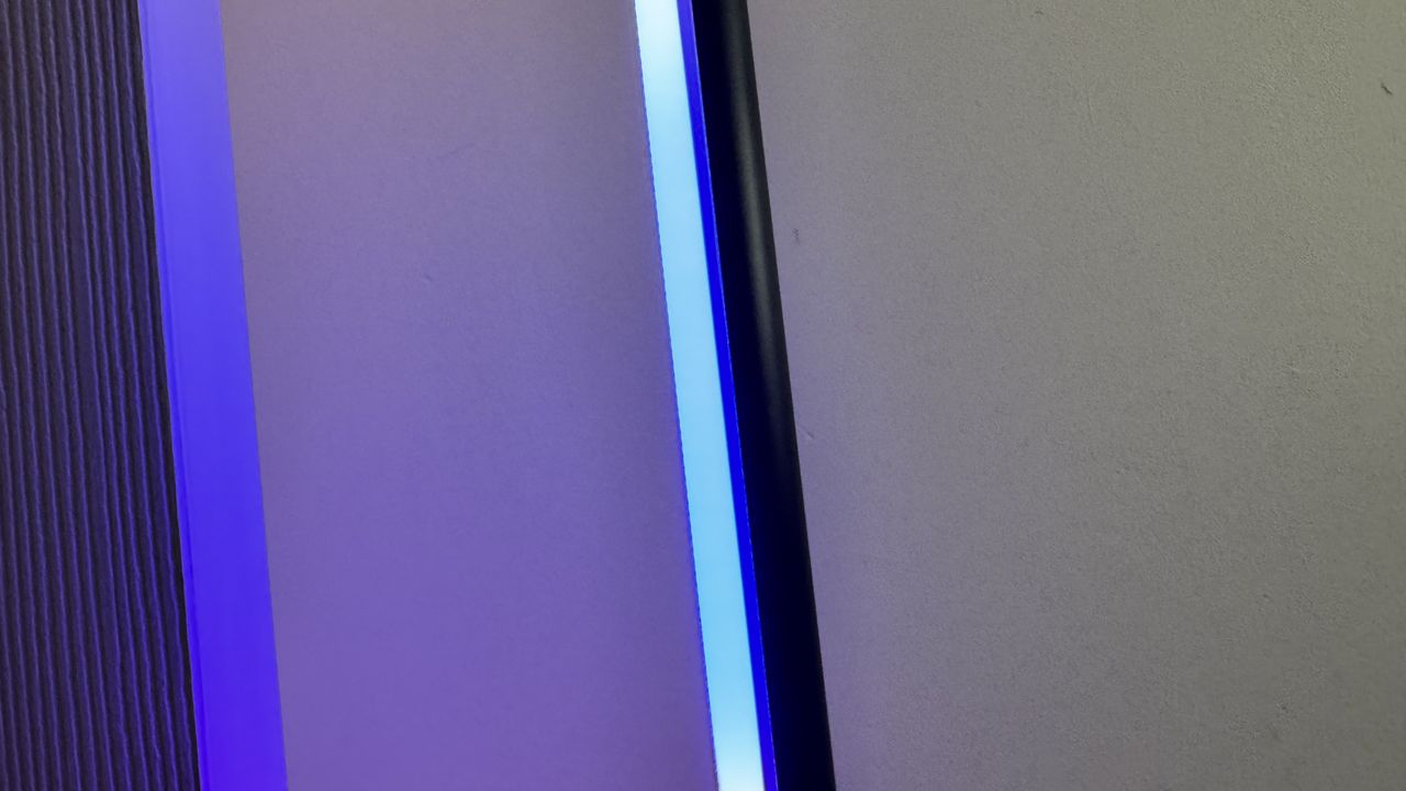 WiZ Gradient Floor Lamp illuminated blue