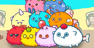 Axie Infinity axies in a pile