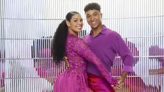 Jordin Sparks and Brandon Armstrong pose in a promo image for Dancing with the Stars season 31