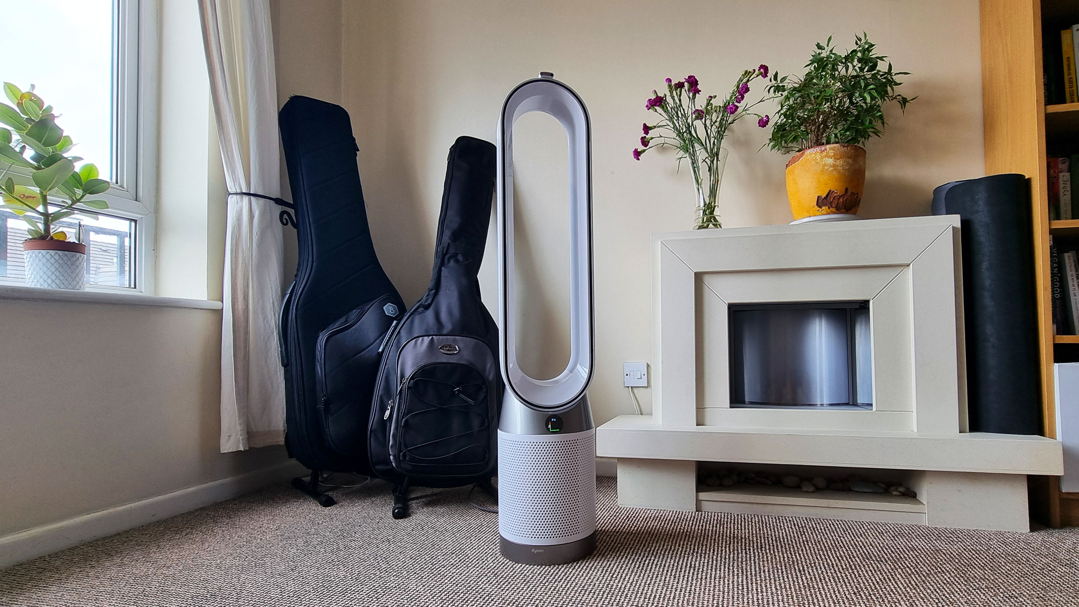 Dyson Purifier Cool PC1 standing in the middle of a living room
