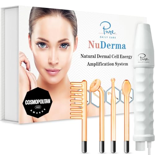 Pure Daily Care Nuderma Handheld Skin Therapy Wand Machine W/neon &amp;ndash; Anti-Aging - Skin Tightening - Wrinkle Reducing - Dark Circles &amp;ndash; Clarifying - Hair &amp;amp; Scalp Stimulator