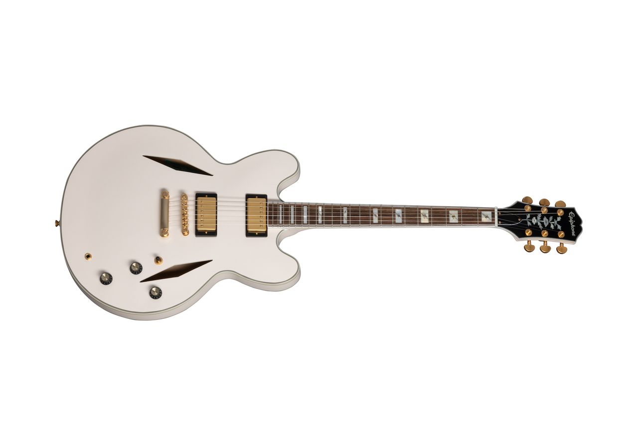 Epiphone's new Emily Wolfe signature "White Wolfe" Sheraton