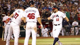 Mike Trout, Paul Goldschmidt and Kyle Schwarber in the 2023 World Baseball Classic