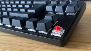 Close up on switch inside SteelSeries Apex Pro TKL Wireless gaming keyboard