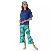 3. Cuddl Duds Short Sleeve and Capri Pajama Set