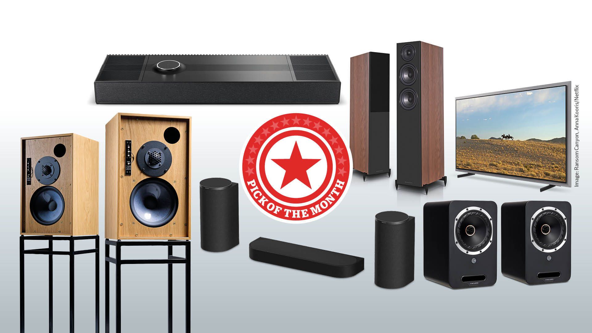 Sony’s Dolby Atmos system, Fyne’s first active speakers, a Samsung flagship OLED TV and more, all earn five…