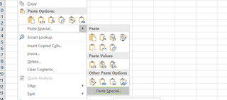 How to transpose columns and rows using paste special in Excel
