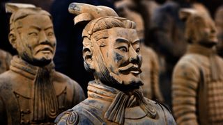 Life size figurine of a high ranking officer in China's Terracotta army.