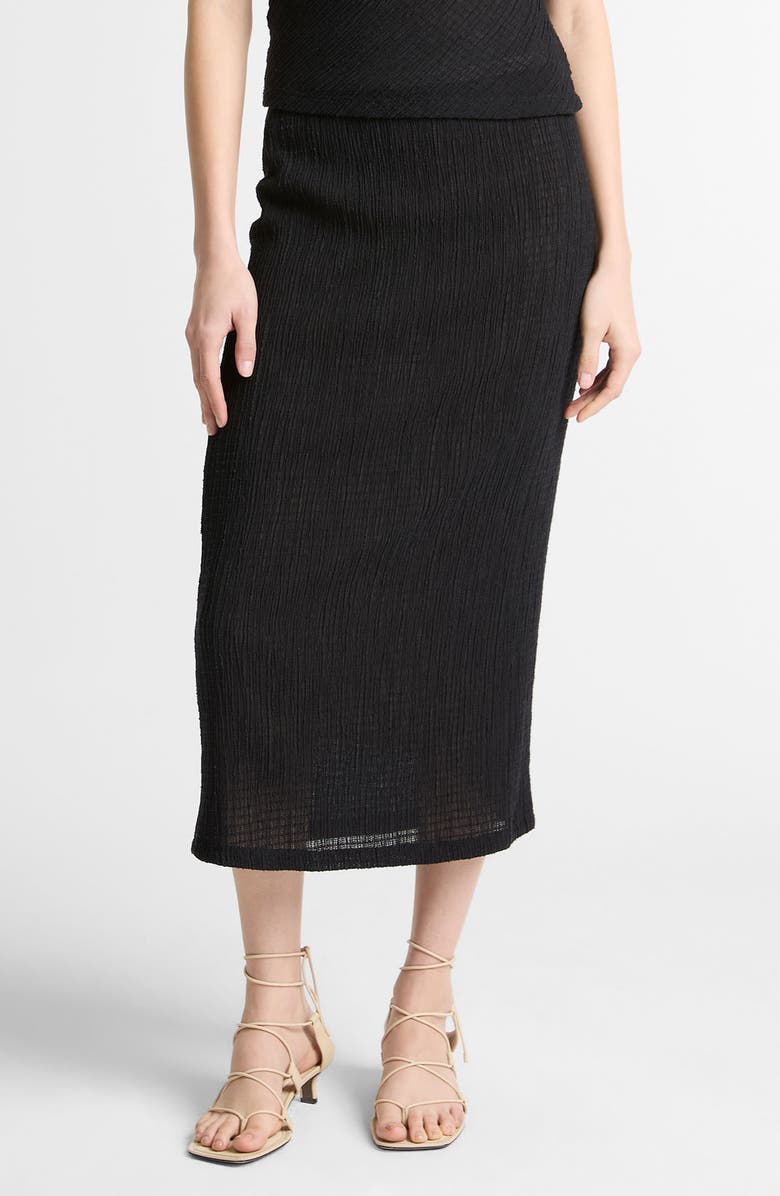Shadow Grid Midi Skirt