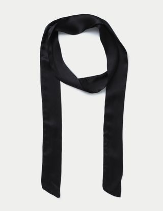 Black Satin Look Scarf