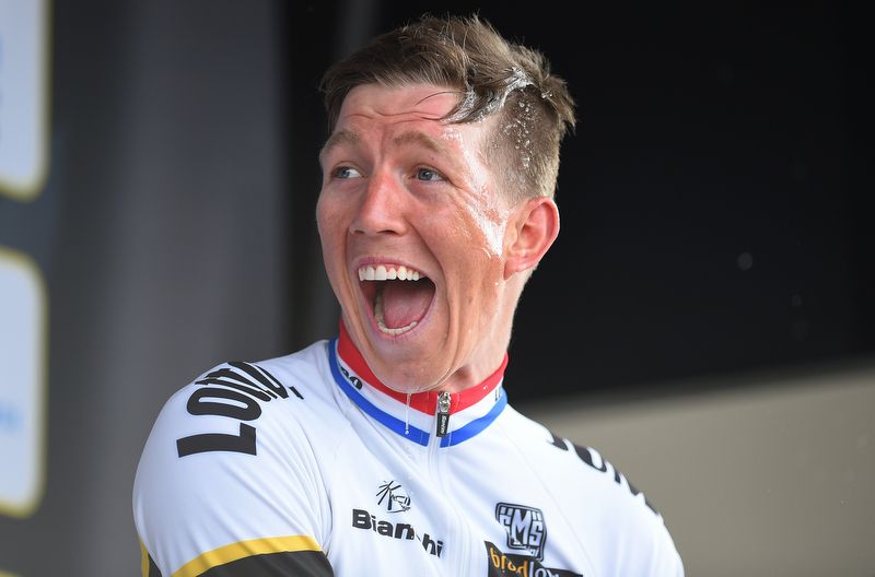 Sep Vanmarcke's champagne opened a little too early much to his surprise