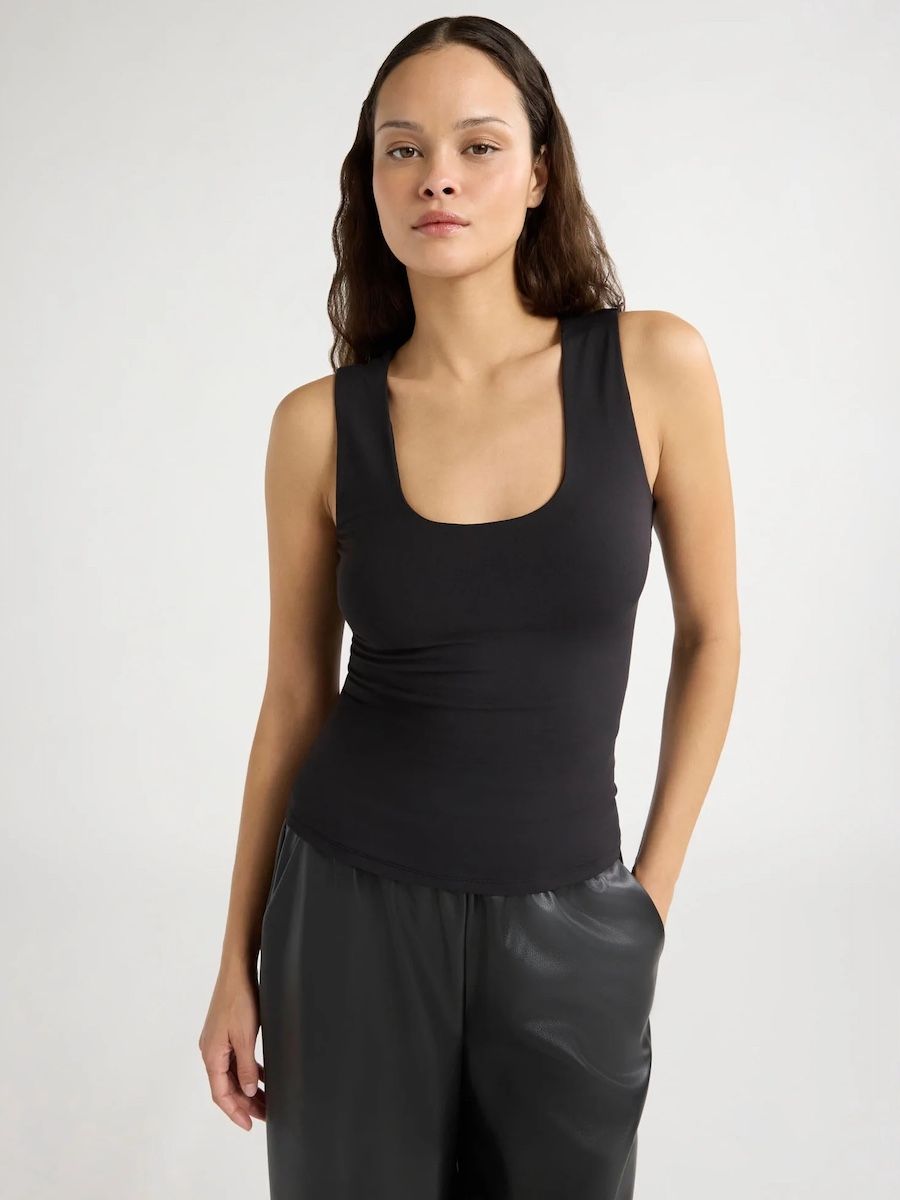 Scoop, Scoop Women's Sleeveless Scoop Neck Contour Top, Sizes Xs-Xxl