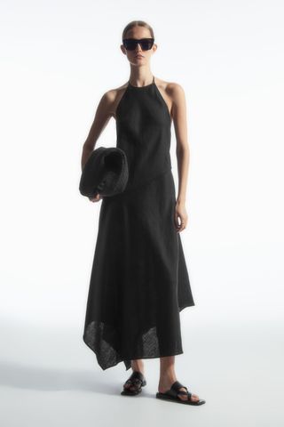 Asymmetric Halterneck Dress