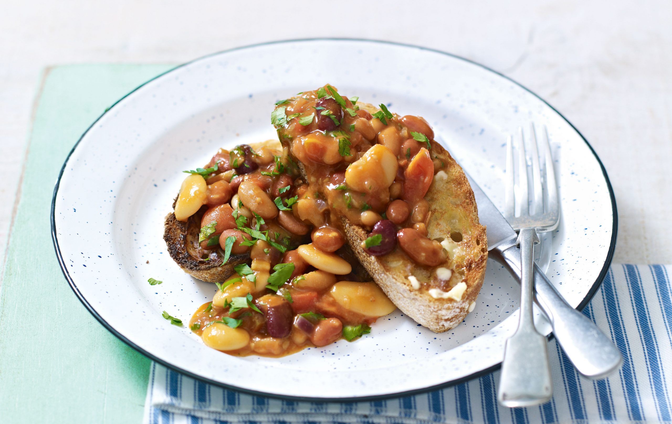 Homemade beans on toast recipe