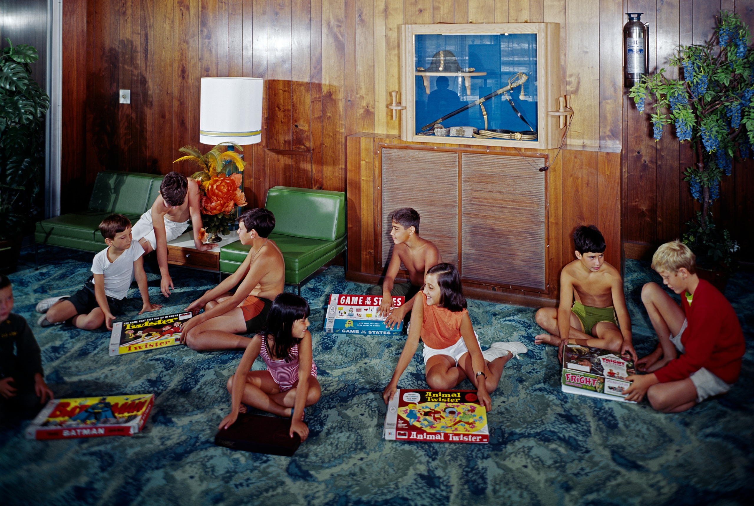 Children playing board games