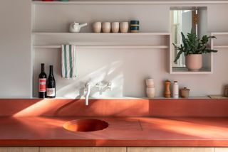 Coloured concrete kitchen by Studio Ben Allen