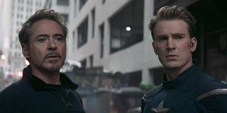 Robert Downey Jr and Chris Evans in Avengers: Endgame