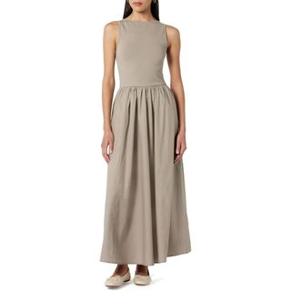 The Drop Women's Dia Mixed Fabric Midi Tank Dress