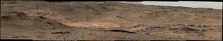 NASA's Mars Curiosity rover views the "Amargosa Valley," on the slopes leading up to Mount Sharp. Image released Sept. 11, 2014.