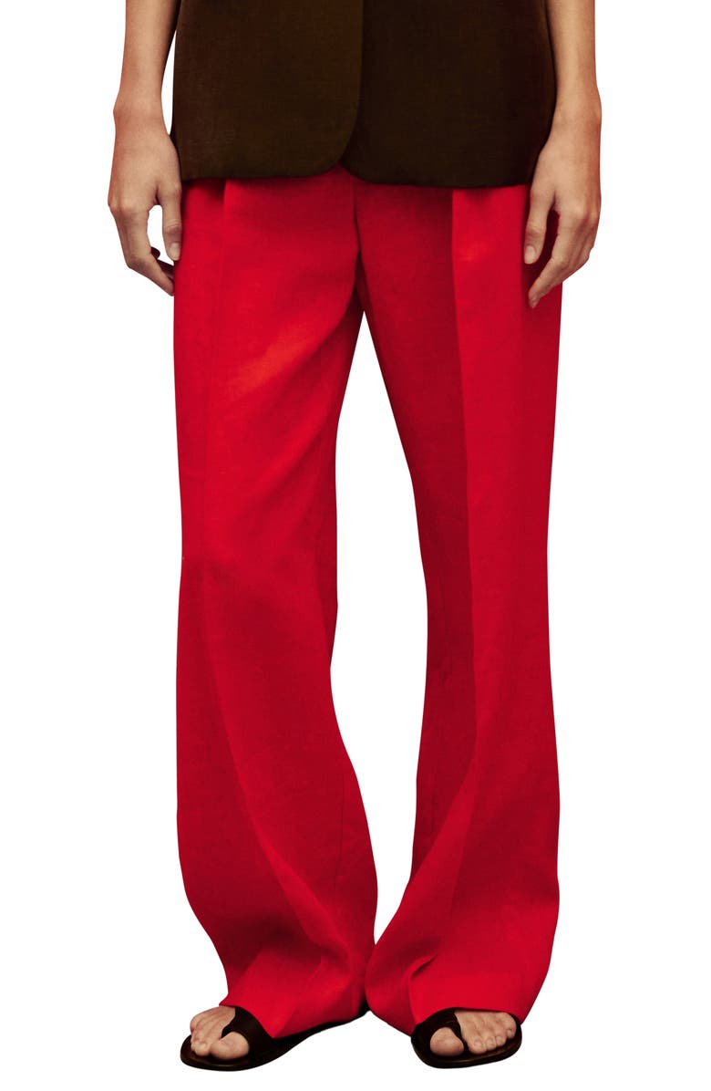 Limona Pleat Front Wide Leg Linen Pants