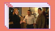 How will Succession end? Pictured: Sarah Snook, Kieran Culkin, Jeremy Strong HBO Succession Season 4 - Episode 7