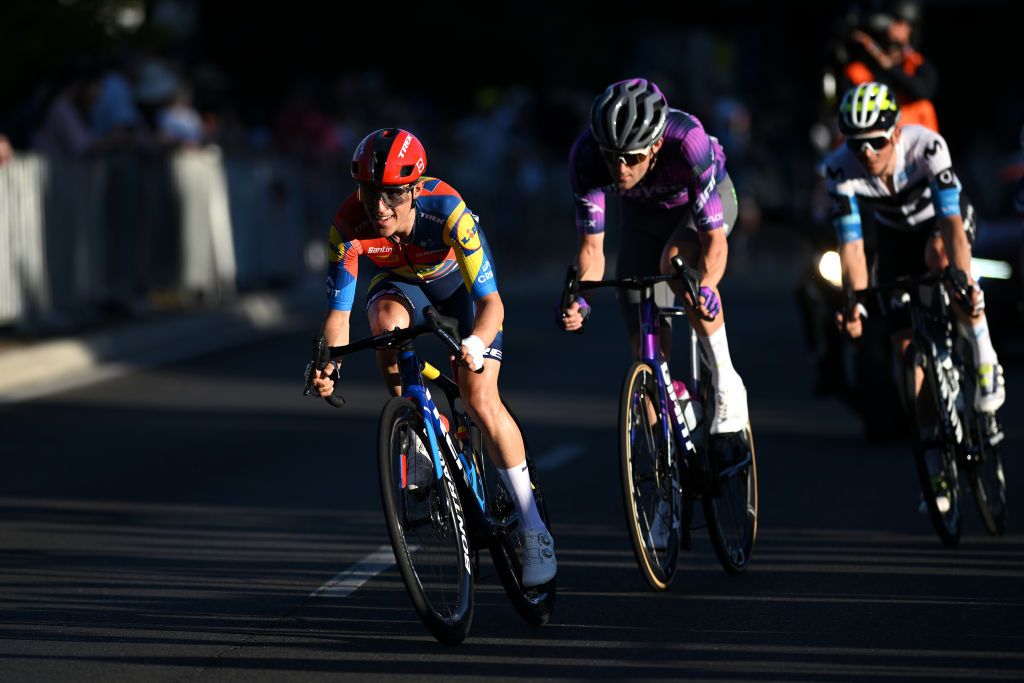 ADELAIDE AUSTRALIA JANUARY 18 Juan Pedro Lopez of Spain and Team Lidl Trek competes during the Villawood Mens Classic 2025 a 18km one day race circuit from Adelaide to Adelaide on January 18 2025 in Adelaide Australia Photo by Dario BelingheriGetty Images