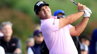 Patrick Reed wearing a cap with the PXG logo at the 2022 Players Championship