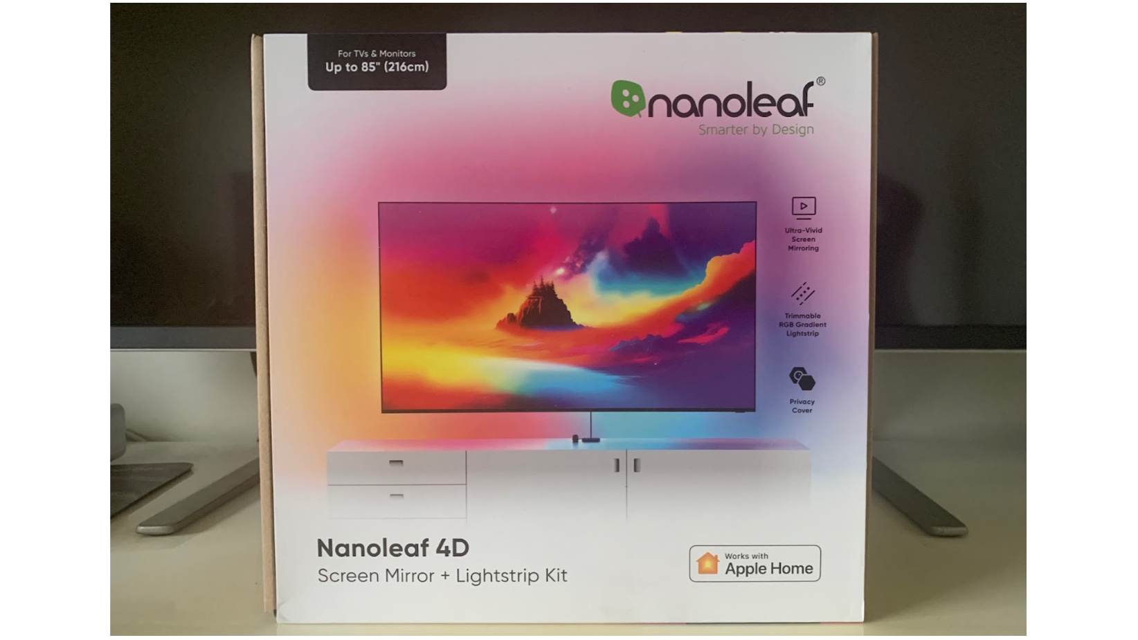 The Nanoleaf 4D in its box