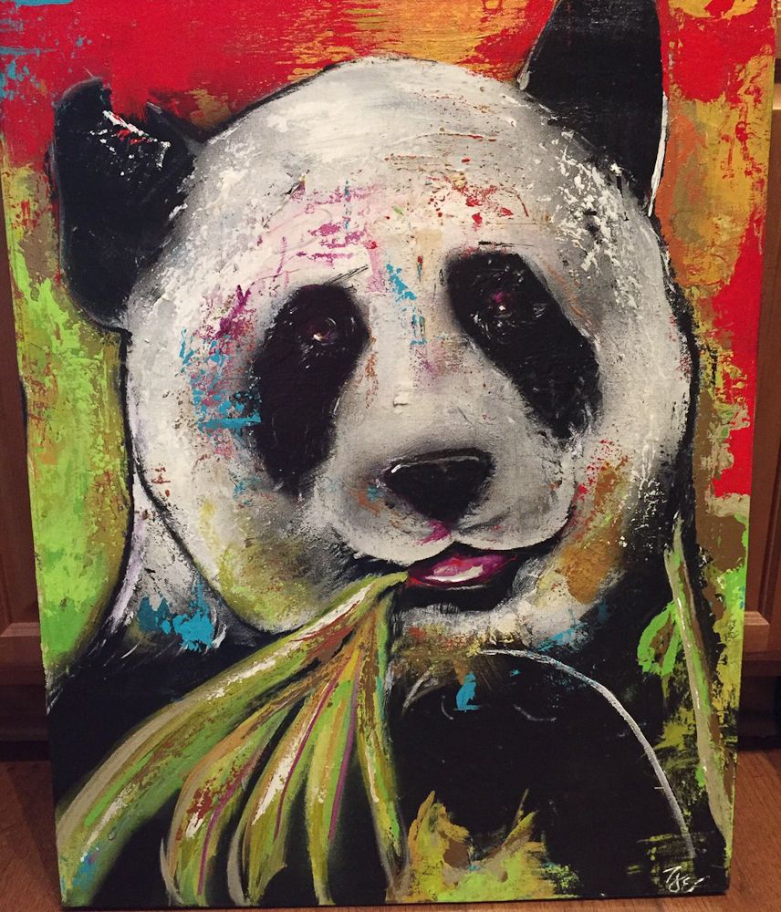 TJ Eisenhart created this painting of a panda