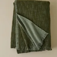 Magnolia Oversized Reversible Crosshatch Throw